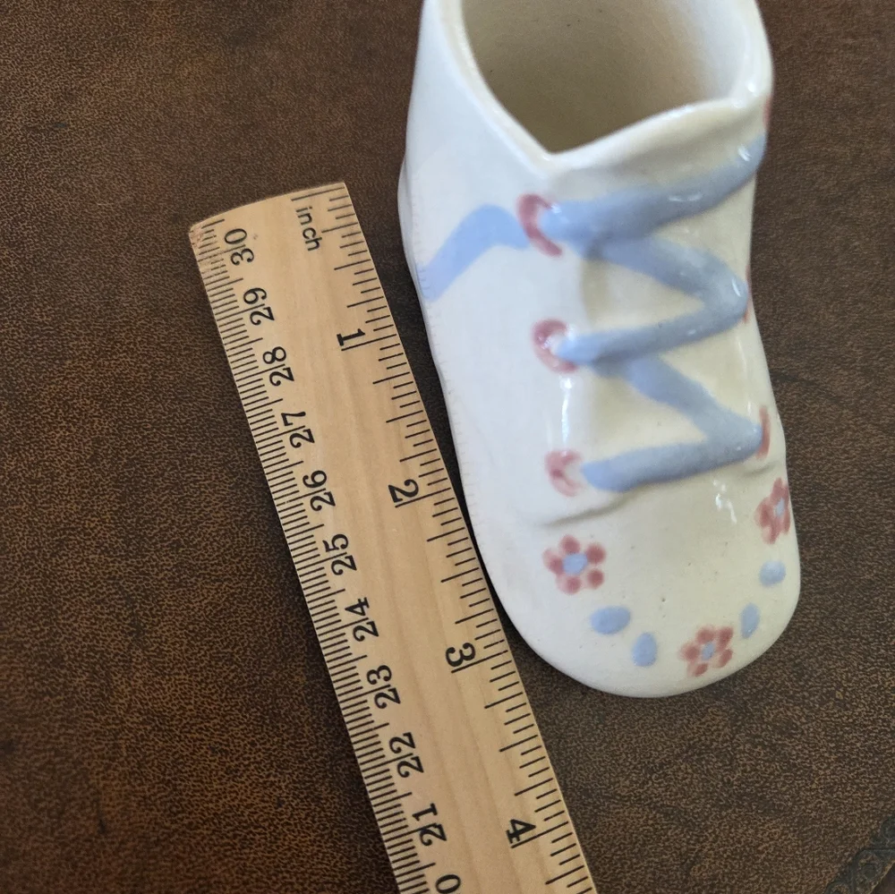 Vintage Baby Shoe Ceramic Planter